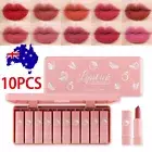 10PCS/Set Long Lasting Lip Gloss Beauty Glazed Matte Liquid Lipstick Lip Makeup