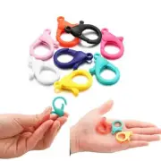 10-50pcs Colorful Plastic Lobster Clasps Clips Hooks Buckle Snap Hook Bag Keycha