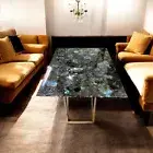 Luxury Labradorite Stone Dining Table Top Handmade Home & Office Decor Interior