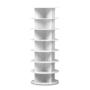 Lauft 7 tier 360 Swivel Rotating Shoe Rack Tower Book Storage Organizer Display Stand