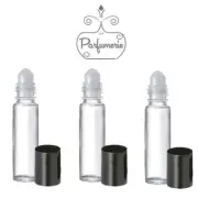48 or 72 Glass Roll On Bottles, 10 ml Roller Bottles, Empty, FREE SHIP 1/3 oz