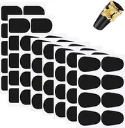 68 pcs Saxophone and Clarinet Mouthpiece Cushion Alto Tenor Sax Mouthpiece Patch Oval Square Shape Saxophone Mouthpiece Pads 0.8 mm Thick Rubber Strong Adhesive