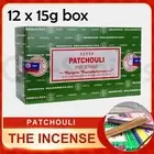 12 X 15g FRESH SATYA SAI BABA - PATCHOULI INCENSE STICKS NAG CHAMPA