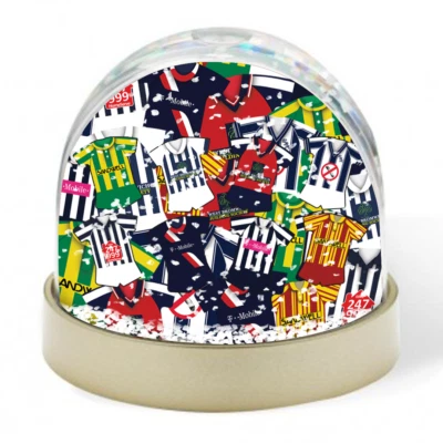 West Brom Retro Kit Mash Snow Globe Xmas Decoration Great Fans Christmas Gift