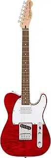 Squier Affinity Series Telecaster Electric Guitar - Crimson Red Transparent