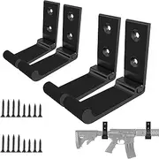 ANTREEMAG Indoor&Outdoor Gun Rack Wall Mount, Soft Rubber Cushion Holder, Foldable Hook for Rifle, Shotgun, Archery Bow, 20lbs Holding Strength Hanger Easy Installment on Wall, Door, Desk, Shelf