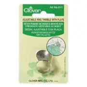 Clover adjustable metal ring thimble protect fingers sashiko embroidery crafts
