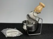 Shaving Brush Set Badger Hair Shaving Brush, Soap, Bowl, & Safety Stand for gift