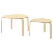 SVALSTA nest of tables, set of 2, birch veneer
