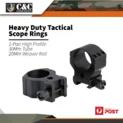 Ccop Heavy Duty Tactical Scope Rings 1-pair High 30mm Tube Weaver Rail