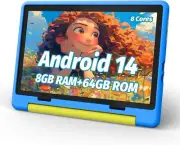 Kids Tablet, Android 14 Tablet for 10 inch, Toddler Blue