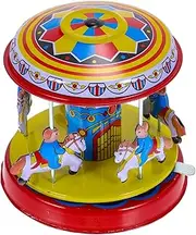 ERINGOGO Creative Wind Up Carousel Cute Desktop Ornament for Vintage Clockwork Plaything Encourages Crawling and Walking Safe and Smooth Design