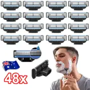 48PCS Replacement Blades For Gillette MACH 3 Razor Shaver Trimmer Shaving NEW