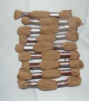 DMC Tapestry Crewel Wool Yarn Brown 7465 Lot of 10