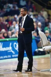 Reggie Lewis's jersey is retired played in 1995 at the Boston Gard- Old Photo 6