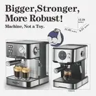 20 Bar Professional Espresso Machine With Milk Frother, Single Double Shot
