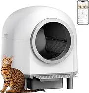 Advwin Automatic Cat Litter Box Self Cleaning, 88L Smart Litter Box for Multiple Cats with Safety Sensor Radars, APP-Control, Advanced Odor Control