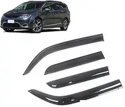 Auto Black Tinted Car Side Window Visor Guard Vent Awnings Shelter Compatible with Chrysler Pacifica 2004 2005 2006 2007 2008 2009 2017-2023(Compatible with Pacifica 04-09)
