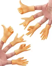 AQKILO Tiny Hands Miniature Finger Puppets with Left and Right Hand, Party Favor
