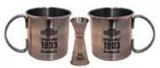 Harley-Davidson Moscow Mule Cocktail Set | Two Mugs & A Jigger -HDL-18609