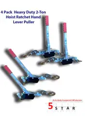 4-Pack Heavy Duty 2-Ton Hoist Ratchet Hand Lever Puller
