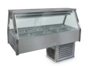 ROBAND STRAIGHT GLASS REFRIGERATED DISPLAY BAR - PIPED AND FOAMED ONLY (NO MO...