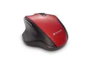 Verbatim Silent Ergonomic Wireless LED Mouse - Red [70243]