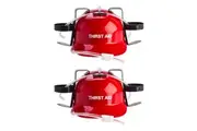 2PK MDI Drinking Party Hat Beer Helmet Drink Dispenser Thirst Aid 31x27cm Red