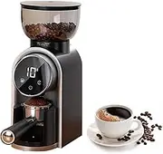 150W Electric Coffee Grinder, Coffee Bean Grinder with 25 Grind Settings, Espresso Grinder, Coffee Grinder Burr, Touch Display Screen, 2-14cups for Home and Office Black