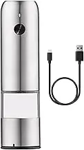 USB Salt Grinder, Pepper Shakers Electric, Rechargeable Salt Grinder, Adjustable Coarseness Grinder, Salt Grinding Machine, USB Rechargeable Electric Salt and Pepper Grinder for Kitchen