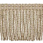 Ivory Light Beige 6" Bullion Fringe Trim White Sands [27 Yards]