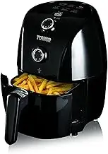 Tower T17025 Vortx Compact Air Fryer with Rapid Air Circulation, 30-Minute Timer, 1.5L, 900W, Black