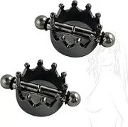 QRTBHOP BDSM nipple clamps, nipple clamps, metal clips for nipples and labia, sex toys for couples(Grau)