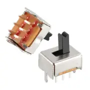 100Pcs 5mm Vertical Slide Switch DPDT 2P2T 6P PCB Panel Latching