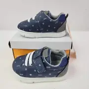Carter's Every Step Sneakers Shoes Blue Hook & Loop Closure Size 5 12-18 Months