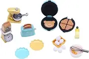 TENOL 1:12 Dollhouse Kitchen Set Kitchen Appliances Toys Toasters Mini House Furniture Accessories Kits for Kids Girls Holiday Gifts, Style A