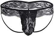 [Generic] Men's Panties Lace Floral G String Thong T-Back Garter Pants Underwear