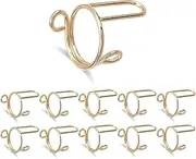 10PCS Nail Rings Reusable Adjustable Metal Nail Charms Removable Pr on Nails No Glue for Women Nails Art DIY Decoration Gold One Size
