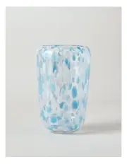 [Vue] Confetti Glass Vase 25cm in Blue