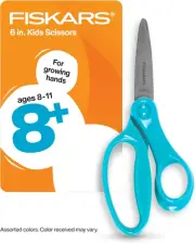 6" Big Kids Scissors for Kids Ages 8-11, Scissors for School or Crafting, Back t
