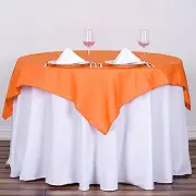 54" Orange SQUARE POLYESTER TABLECLOTH Wedding Party Catering Linens