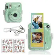 Case for Fujifilm Instax Mini 11 Instant Film Camera Bag with Film Pocket and Adjustable Shoulder StrapClear Upgraded) mini11clear