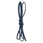 Flat Braided Leather Cord 5mm 1m Dark Blue Craft Strip for Jewelry 3.3ft