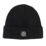 [STONE ISLAND] STONE ISLAND Wool beanie hat with logo patch Man One Size One Size Black