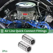 Push to Fittings 12mm/1/2" Straight Through Air Line Quick Connector Silver Tone