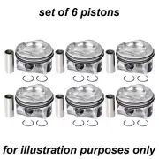 Engine pistons x6 for Nissan Patrol GR Y60 2.8TD 1988-1995 RD28T