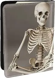 [JEJEA] Skeletons Yoga Print Travel Organizer Credit Cards Case Passport BookPassport Holder Cover Wallet forTraveling,, Black, One Size