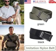 Men's Belt Casual Belt Automatic Buckle Adjustable Belt Nylon Mesh Tactical Belt