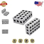 Hardened 2-4-6 Steel Setup Blocks - Precision Machinist Tools with 23 Holes