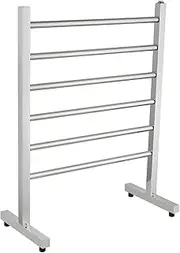 Decaura 6-Bar Freestanding Heated Towel Rail, Electric Towel Warmer with Square Tube Design, IP55 Waterproof, Stainless Steel, 600Wx795Hx300D mm